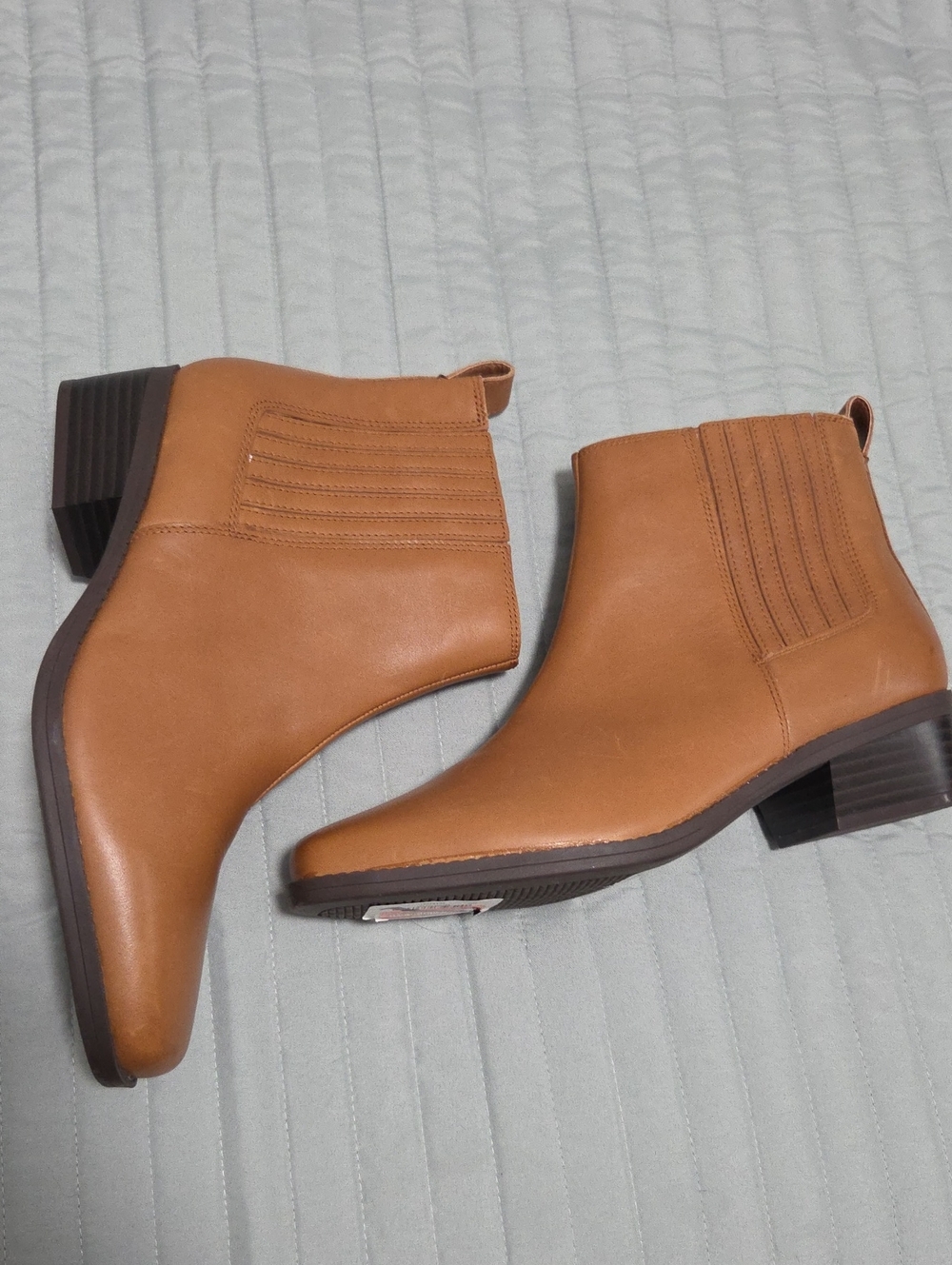 Clarks Tan Chelsea Ankle Booties